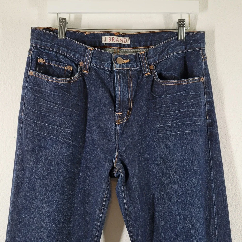 J Brand Straight Leg Jeans Men‎ 33 x 35 Dark Indigo Blue 1517 TTB USA Denim